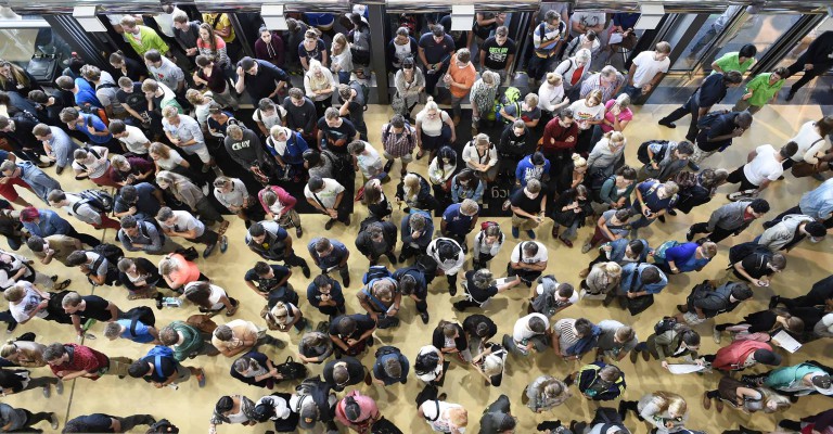 Aufnahmetest der Med Uni Graz in der Messehalle 2800 Teilnehmer