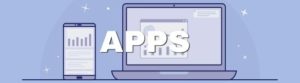Smartphone und Computer Illustration, Apps für Schule und Studium